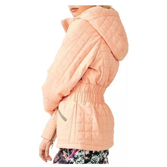 NWOT Free People All Prepped Ski Coat Winter Melon Orange Extra Small - Picture 7 of 14